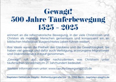 Gewagt! 500 Jahre Täuferbewegung
