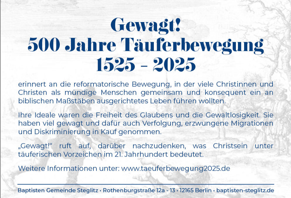 Gewagt! 500 Jahre Täuferbewegung