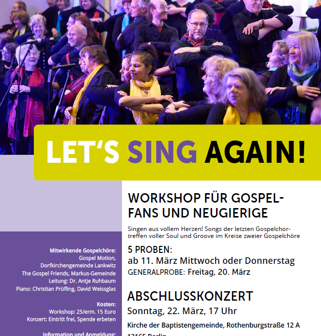 Let’s sing again 2026